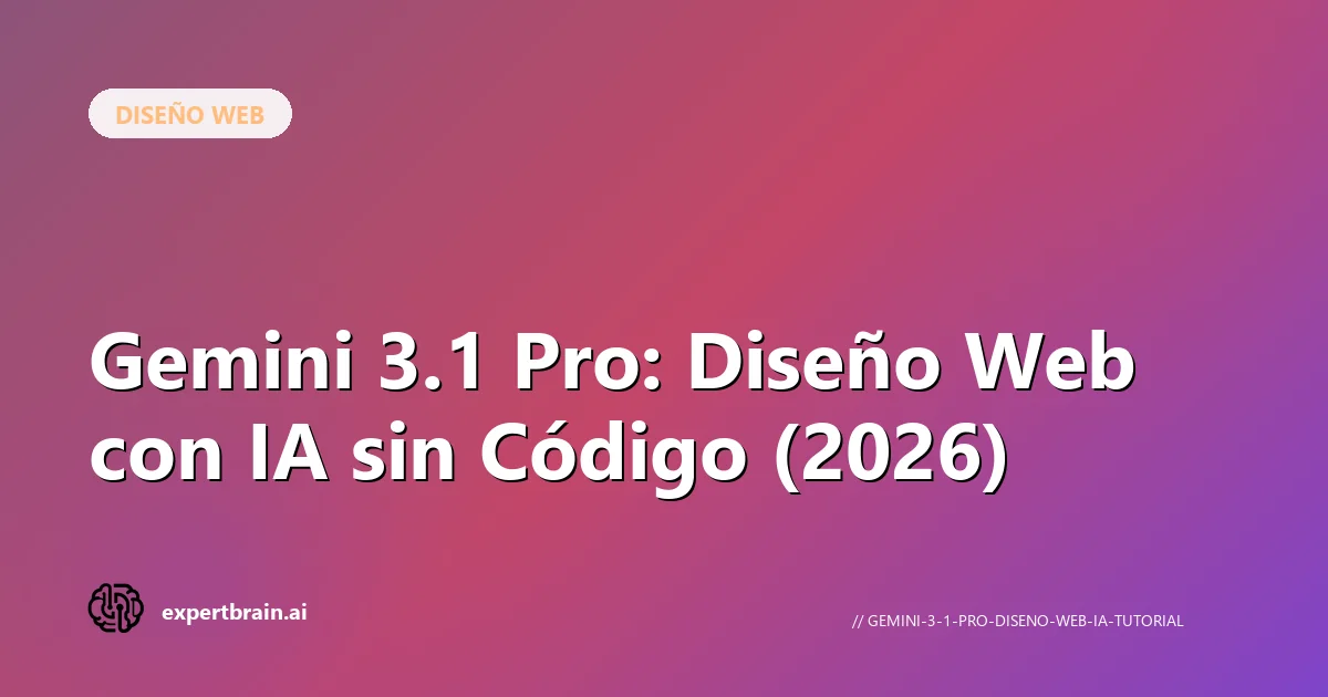 Gemini 3.1 Pro: diseño web con IA (2026)