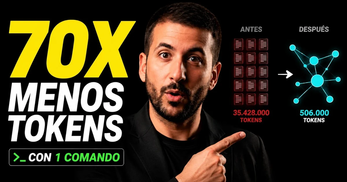Claude Code + Graphify: 70 veces menos tokens en tu código